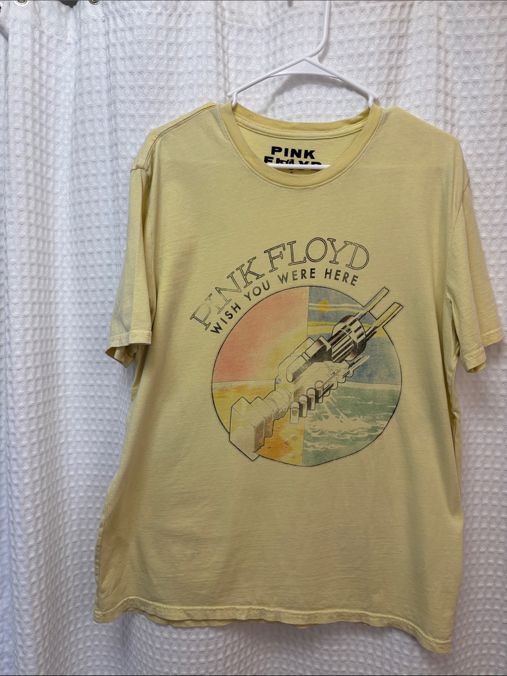 Lucky Brand Yellow Pink Blue Graphic Pink Floyd Tee